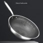 Hybrid Stainless Steel Wok Stay Cool Handle Dishwasher Safe Induction Gas