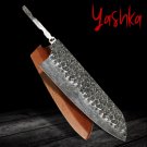 Santoku Knife Blank Blade Wooden Scabbard Custom Knife Making Home Hobby DIY