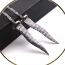 1 Piece Mini Damascus Tea Knife Blank Blade Needle Knife Billet Rose Pattern 1 Piece Mini Damascus Tea Knife Blank Blade Needle Knife Billet Rose Pattern