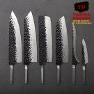 6 Pcs Chef Knife Set Blank Blades San Mai Steel DIY Custom Knife Crafts Designs 6 Pcs Chef Knife Set Blank Blades San Mai Steel DIY Custom Knife Crafts Designs