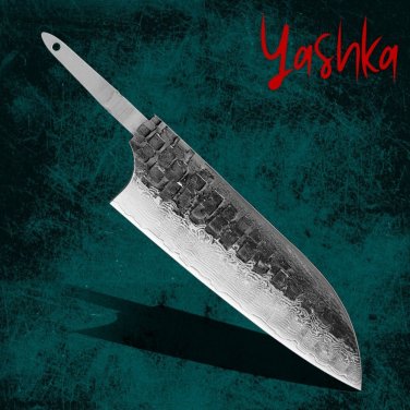 Santoku Knife Blank Powder Steel Hand Forged Blade DIY Custom Kitchen Knives