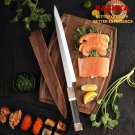 Chef Knife Japanese Yanagiba Knife 10.7 Inch Stainless Steel Blade Wooden Saya