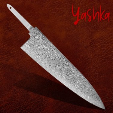 Chef Knife Blank 8 Inch Blade Damascus Steel DIY Custom Kitchen Knives Cutlery
