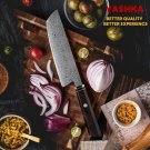 Japanese Nakiri Knife 7 Inch Damascus Blade Chef Kitchen Vegetables Cutting Tool