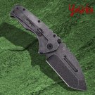 Hunting Knife D2 Steel Folding Blade Outdoor Home BBQ Fishing Cutting Tool Black