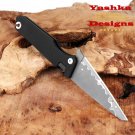 Hunting Knife 3-Layer Folding Blade Outdoor Camping BBQ Fishing Pocket Home Tool