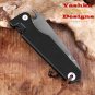 Hunting Knife 3-Layer Folding Blade Outdoor Camping BBQ Fishing Pocket Home Tool