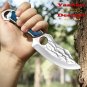 Chef Kitchen Knife Butcher BBQ Camping Fishing  Outdoor Home Tool Steak Blue