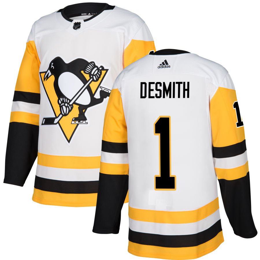 Pittsburgh Penguins #1 Casey DeSmith White Authentic Jersey