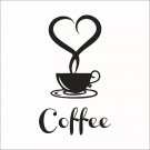 coffee cup wall sticker shop restaurant wall decor kitchen removable vinyl cafe bar decoration