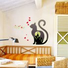 Kitty Cat wall sticker Luminous Glow bedroom Living Room home black and white Decoration Decal