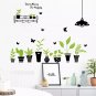 Potted plant green Wall Stickers Living Bedroom Home Decoration Decals Beautiful Sticker