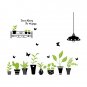 Potted plant green Wall Stickers Living Bedroom Home Decoration Decals Beautiful Sticker