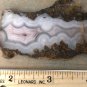 Agua Nueva Agate, Nice Ghost Fortification Pink White Mexico 1.3 ozs