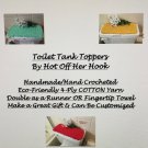 Ecru Potpourii Toilet Tank Topper AKA Fingertip Towel, Runner, 17" X 7"