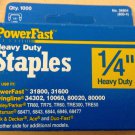 Powerfast 1/4'' Heavy Duty Staples 36804 (1000 Count Box)