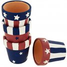 Americana Terra Cotta Napkin Rings Holders Set (set of 4) Americana Terra Cotta Napkin Rings Holders Set (set of 4)