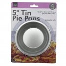 4 Pack 5'' Diameter Tin Pie Pans - great for desserts pies and quiches