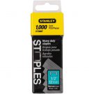 Stanley CT308T 1/2'' Flat Narrow Crown Staples (1000 ct Pack)