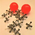 Classic Fun Toy Game with 16 Metal Jacks and 2 Red Rubber Balls