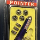 Laser Pointer Key Chain with 5 Interchangeable Heads (Purple Barrel)