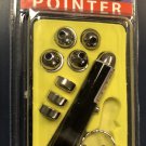 Laser Pointer Key Chain with 5 Interchangeable Heads (Black Barrel)