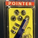 Laser Pointer Key Chain with 5 Interchangeable Heads (Blue Barrel)