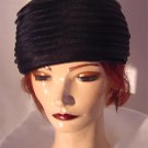 Vintage Stix Baer Fuller Ladies hat Black pillbox Womans Hat with concentric tulle Folds No. 80 Vintage Stix Baer Fuller Ladies hat Black pillbox Womans Hat with concentric tulle Folds No. 80