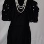 Louis Feraud bubble sleeve black velvet evening dress dinner dress Pearl Button Sleeves No. 23
