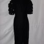 Louis Feraud bubble sleeve black velvet evening dress dinner dress Pearl Button Sleeves No. 23