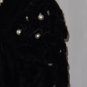Louis Feraud bubble sleeve black velvet evening dress dinner dress Pearl Button Sleeves No. 23