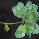 Vintage 30s 40s? Green Enamel Paint? on goldtone? Flower Brooch or Pin No. 91 Vintage 30s 40s? Green Enamel Paint? on goldtone? Flower Brooch or Pin No. 91