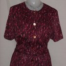 Red  Vintage Jersey Day dress 1950s 1960 Bust 38  No. 79