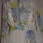 Toni Todd 70s 80s Sheer Floral White Spring Summer Floor length Formal Dinner Hostess Dress No. 16