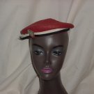 Plateau Women's Hat Red White Blue Hat 1940s Womens hat  NO. 25