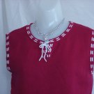 Christopher & Banks Red, White Shell Blouse, Shirt Top No. 22 Christopher & Banks Red, White Shell Blouse, Shirt Top No. 22