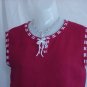 Christopher & Banks Red, White Shell Blouse, Shirt Top No. 22
