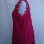Christopher & Banks Red, White Shell Blouse, Shirt Top No. 22