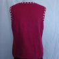 Christopher & Banks Red, White Shell Blouse, Shirt Top No. 22