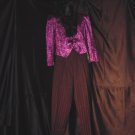 Mens or Womens Wine and Black Striped Pants, Shimmery Tuxedo style Jacket Coat NO. 37 Mens or Womens Wine and Black Striped Pants, Shimmery Tuxedo style Jacket Coat NO. 37