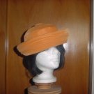 Vintage hat Ladies Upturned Brim Autumn leaf Yellow Orange Womens Vintage hat Union Made   38