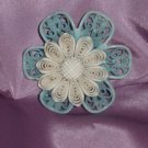 Plastic Pin Very Old Turquoise Blue White Art Deco Pin Plastic Pin Very Old Turquoise Blue White Art Deco Pin