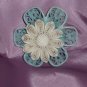 Plastic Pin Very Old Turquoise Blue White Art Deco Pin