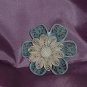 Plastic Pin Very Old Turquoise Blue White Art Deco Pin