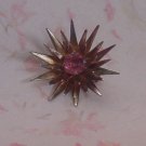 Starburst pin Gold tone vintage pin Starburst shape Costume Jewelry  #55