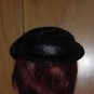 Black Straw Vintage Womens hat 1940s 1930s Union made hat