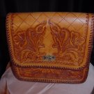 Carmel Leather Tooled Purse Handbag