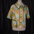 BedJacket Multi Colored Tie Dye look Bed Jacket Vintage Quilted Bed jacket  No. 26