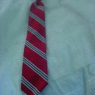 Necktie Clip on Hook tie Ketch Red White Blue Diagonal stripe tie