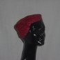 Natty Vintage Hat Red Straw 1940s 1930 Helmet hat Womens hat 47